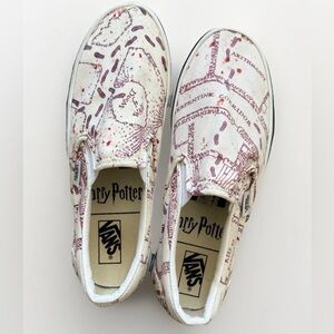 Vans x Harry Potter Marauder’s Map Slip-on Sneakers - Size Women’s US 6.5